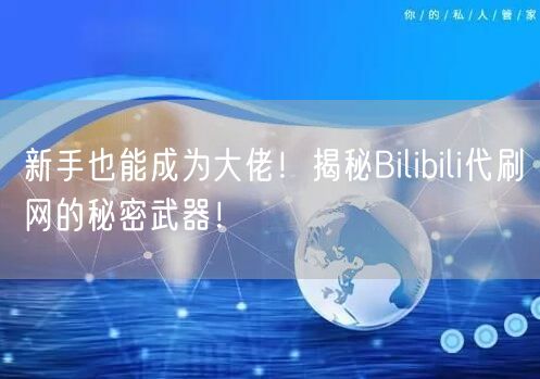 新手也能成为大佬！揭秘Bilibili代刷网的秘密武器！